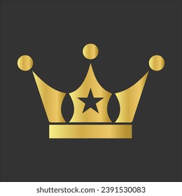 Creative crown concept logo design template. design