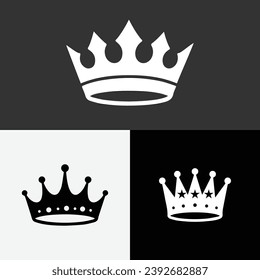 Creative crown concept logo design template