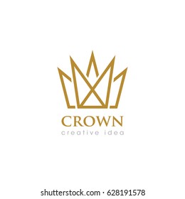 Creative Crown Concept Logo Design Template