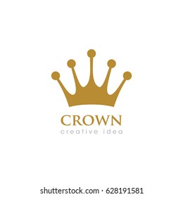 Creative Crown Concept Logo Design Template