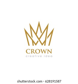 Creative Crown Concept Logo Design Template