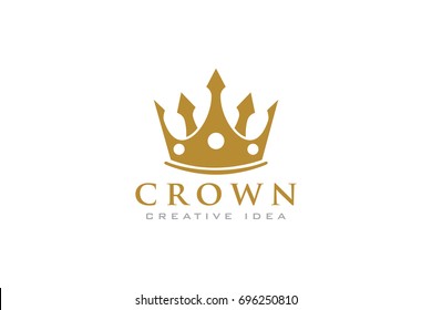 Creative Crown Concept Logo Design Template