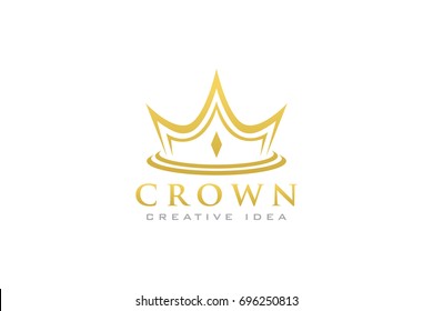 Creative Crown Concept Logo Design Template