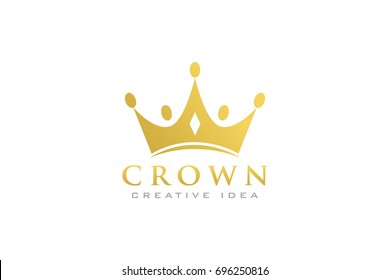 Creative Crown Concept Logo Design Template