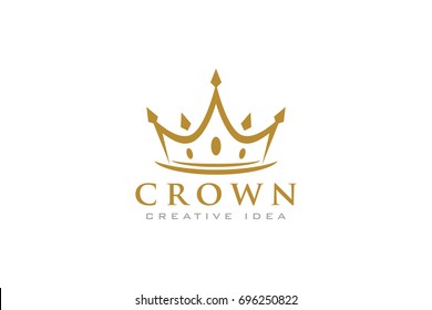 Creative Crown Concept Logo Design Template