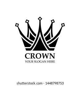 Creative Crown Concept Logo Vector Design Template