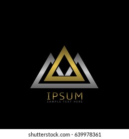 Creative crown icon, luxury sign. Mountain emblem