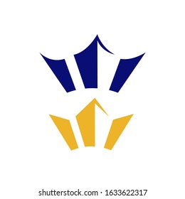Creative Crown Logo Design for Royal Prince King Queen Symbol Vector Illustration