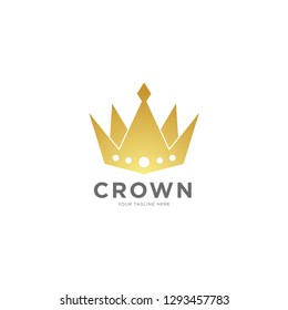 Creative Crown Logo Design Template - Vector 