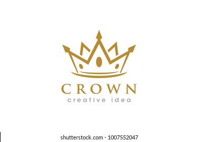 Creative Crown Concept Logo Design Template Stock Vector (Royalty Free ...