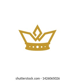 Creative Crown logo template vector icon design