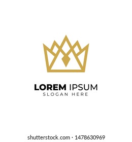 Linear Crown Abstract Logo Design Vector Stock Vector (Royalty Free ...