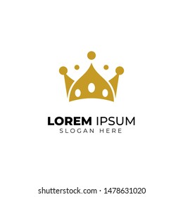 Creative crown logo vector template. linear crown icon vector