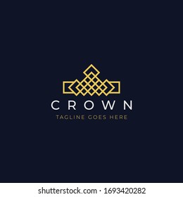Plantilla de diseño de logotipo de lujo de la Corona creativa para empresas