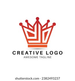 Creative Crown modern logo design icon with letter dio