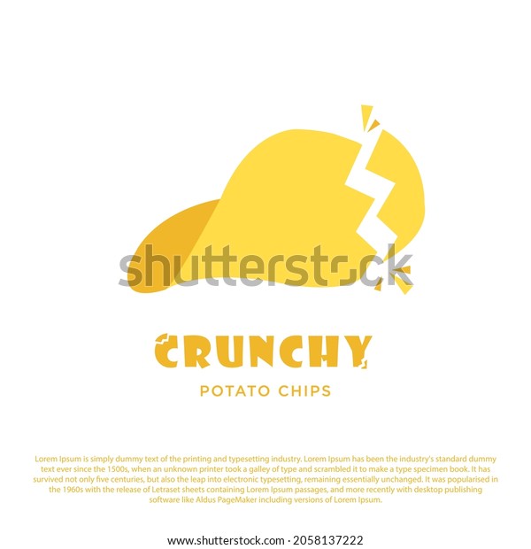 Creative crunchy potato chips logo design. chips\
logo for your brand or\
business