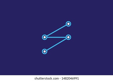 Creative cryptocurrency logo and blockchain vector.