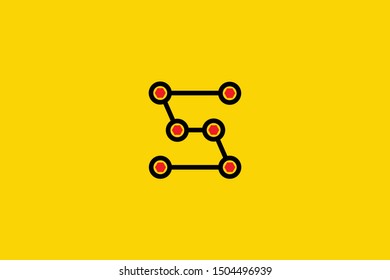 Creative cryptocurrency logo and blockchain vector.