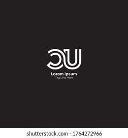 Creative CU letter logo design.