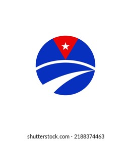The creative Cuba flag symbol design. Vector, 2022-2023