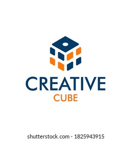 Creative Würfel Logo Design, Würfel-Design-Konzept, Feuerwürfel, Würfel-Power-Logo-Konzept, futuristisches Objektdesign