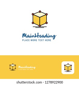 Creative Cube Logo Design. Flat color Logo place for Tagline. Vector Illustration