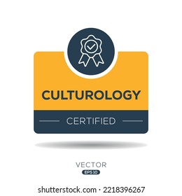 Creative (Culturology) Certified badge, Vektorgrafik.