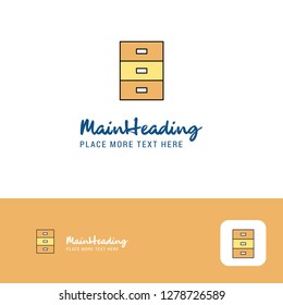 Creative Cupboard Logo Design. Flat color Logo place for Tagline. Vector Illustration