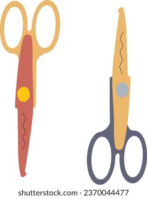 Creative Curly Scissors for Kids - Vector Craft Tool Illustration Scrapbooking
