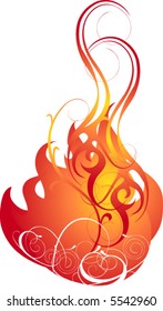 diseño de fuego de curva creativa