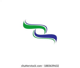 Creative curve and ribbon vector company logo design template