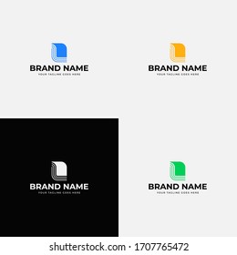 Vektorillustration für kreative Kurven im Art-Style Initial Letter L Logo-Design. Buchstabe L Logo Symbol Design Template Element.