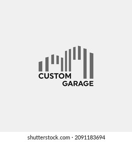 creative custom garage logo vector design concept with modern, minimalist and simple styles