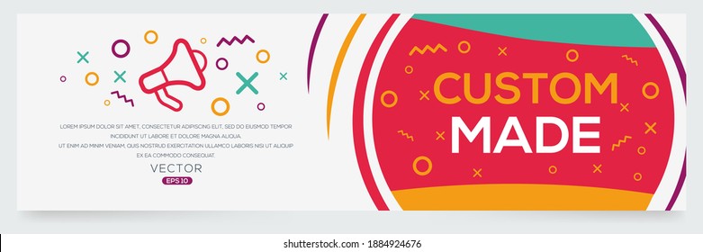 Creative (custom made) text written in speech bubble ,Vector illustration.