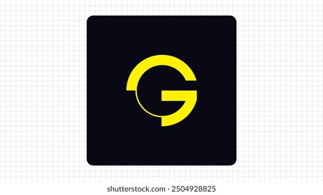 Creative Cut Line G Letter Minimal Typography Logo, Colorful G Letter Minimal Logo Sign, G Character Logo Symbol