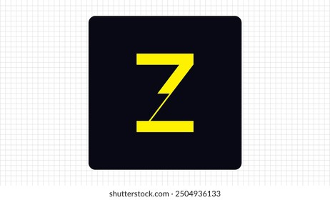 Creative Cut Line Z Letter Minimal Typography Logo, Colorful Z Letter Minimal Logo Sign, Z Character Logo Symbol