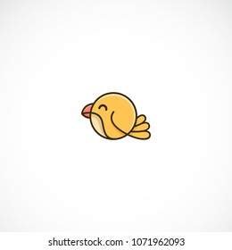 Creative cute bird coin vector designs