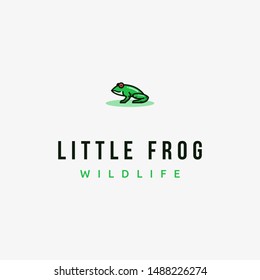 Creative and cute green little frog logo design inspiration