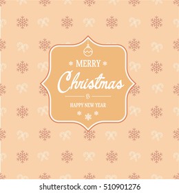Creative cute greeting card with hand drawn christmas tree over beautiful magic abstract winter background vector illustration