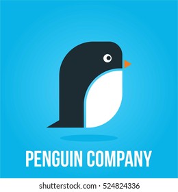 CREATIVE CUTE PENGUIN COMPANY BUSINESS LOGO TEMPLATE EMBLEM SIGN SYMBOL