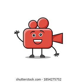 Creative and cute video camera mascot. Feel easy to edit with vector file. Can use for your graphic design content or business logo.