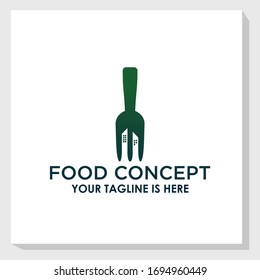 creative cutlery logo template vector, food concept logo vector, restaurant logo template