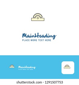 Creative Cutter  Logo Design. Flat color Logo place for Tagline. Vector Illustration