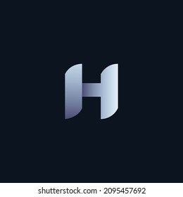 Creative cutting edge H logo icon art illustration