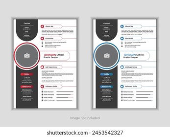 Creative CV oder Resume Vorlage mit coolem minimalistischem und modernem Design