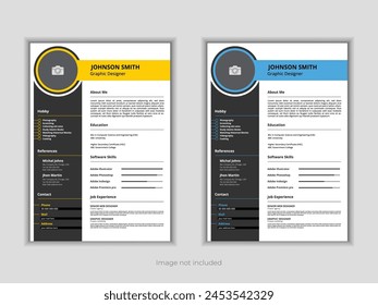 Creative CV oder Resume Vorlage mit coolem minimalistischem und modernem Design