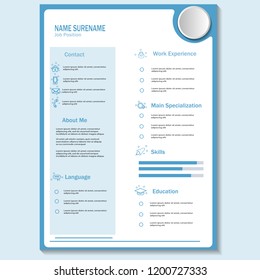 Creative cv resume template design vector