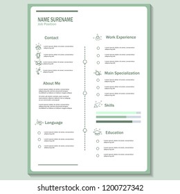 Creative cv resume template design vector