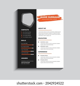Creative CV resume template design