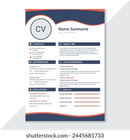 Diseño de Plantilla de CV Creativo